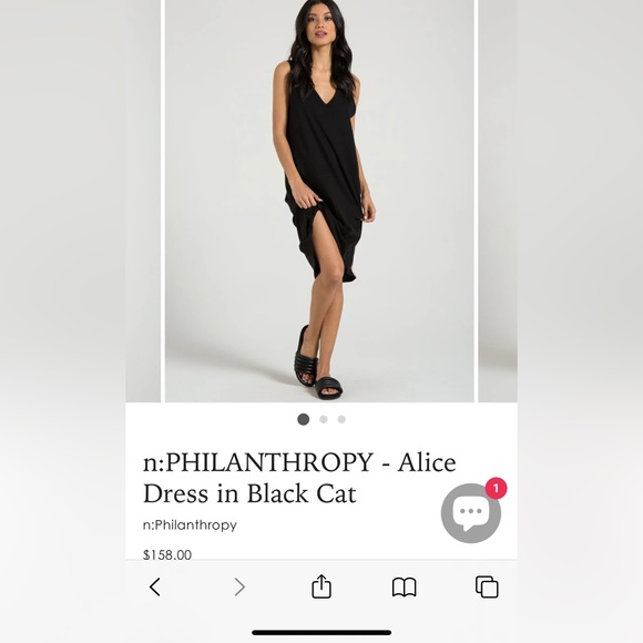 n:PHILANTHROPY - Alice Dress in Black Cat. Size Small - Picture 3 of 8